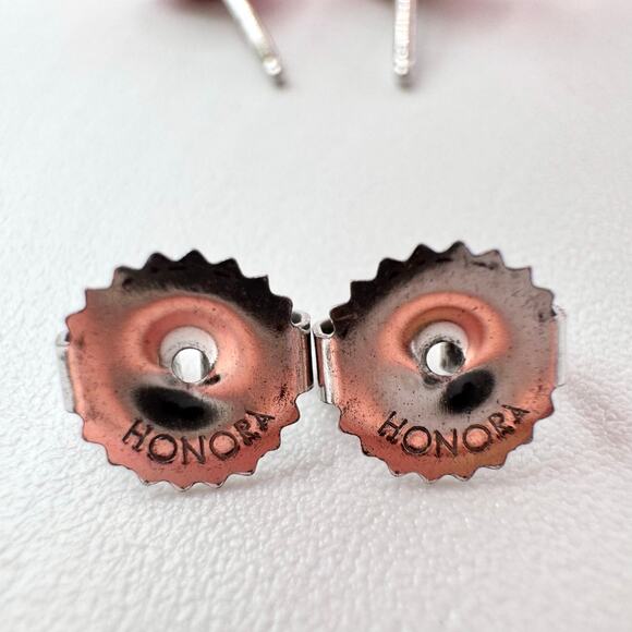 Honora Copper Tone 8 mm Pearl Stud Earrings Autumn Fall Special Occasion Signed - Picture 2 of 7